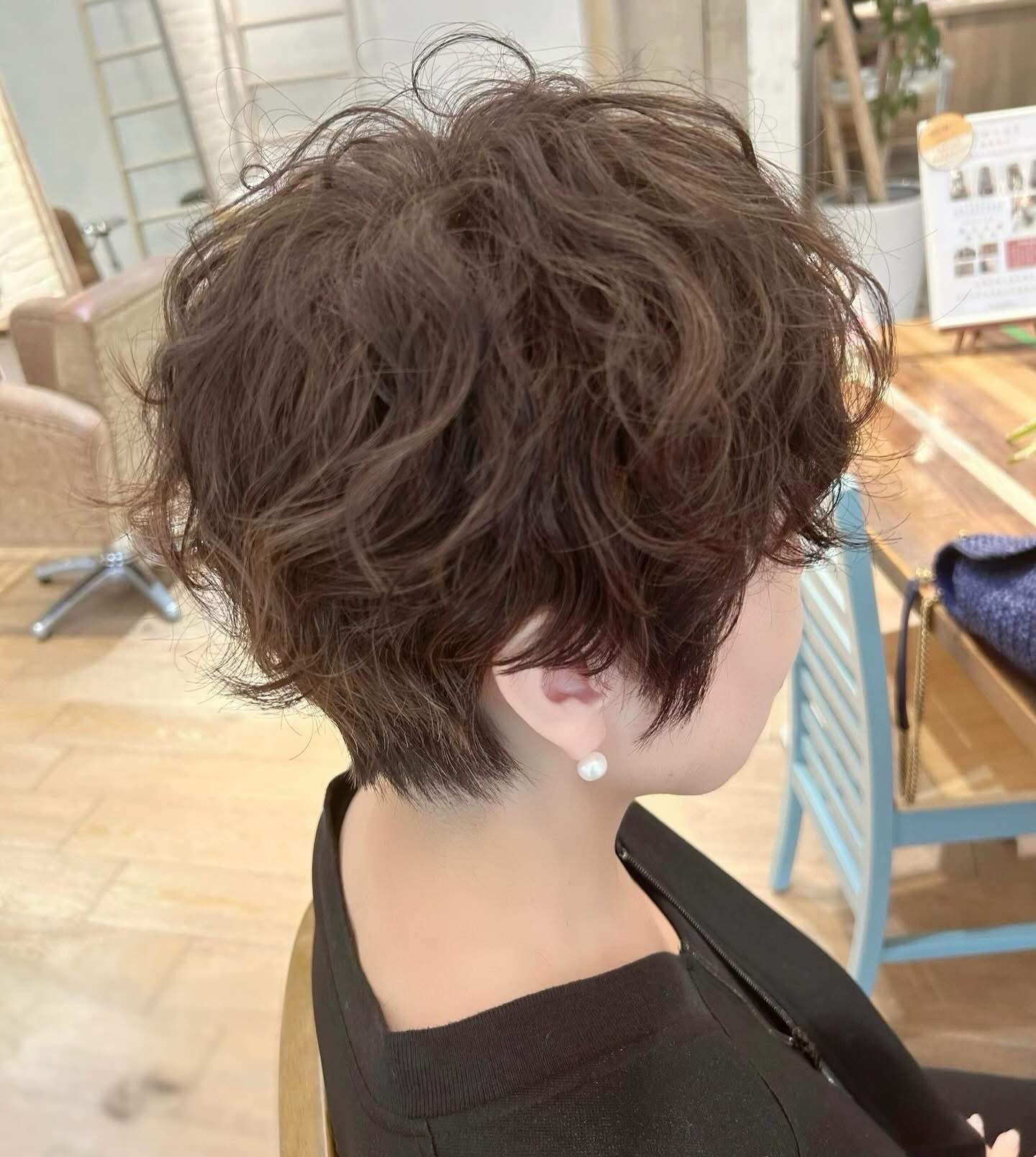 【短髮 × 燙髮】