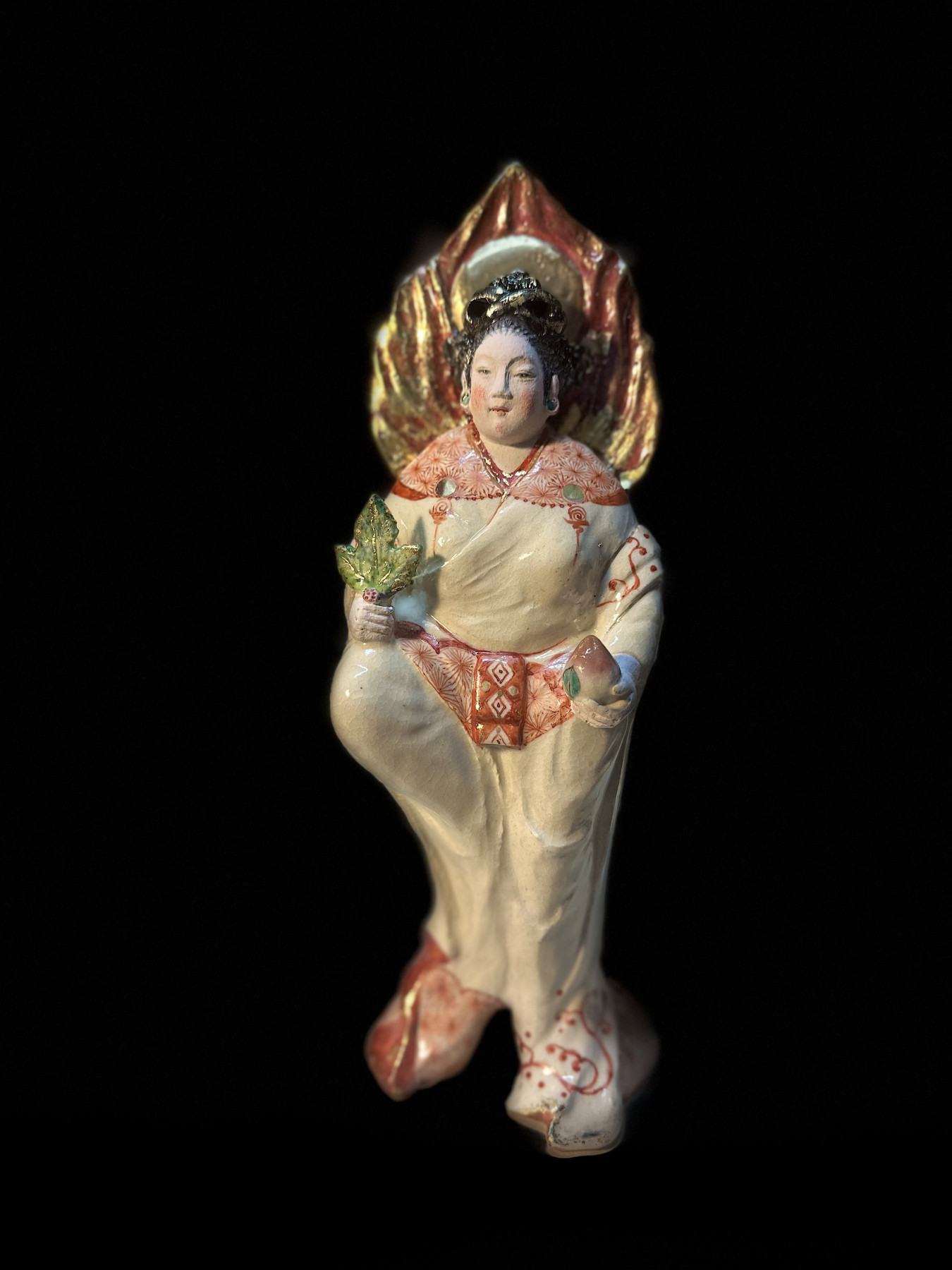 b396-4　仏師 久保田唯心 御李代刀 本人作 陶彫 宝蔵童女　E 0401175353_69ccdd2155862.jpg