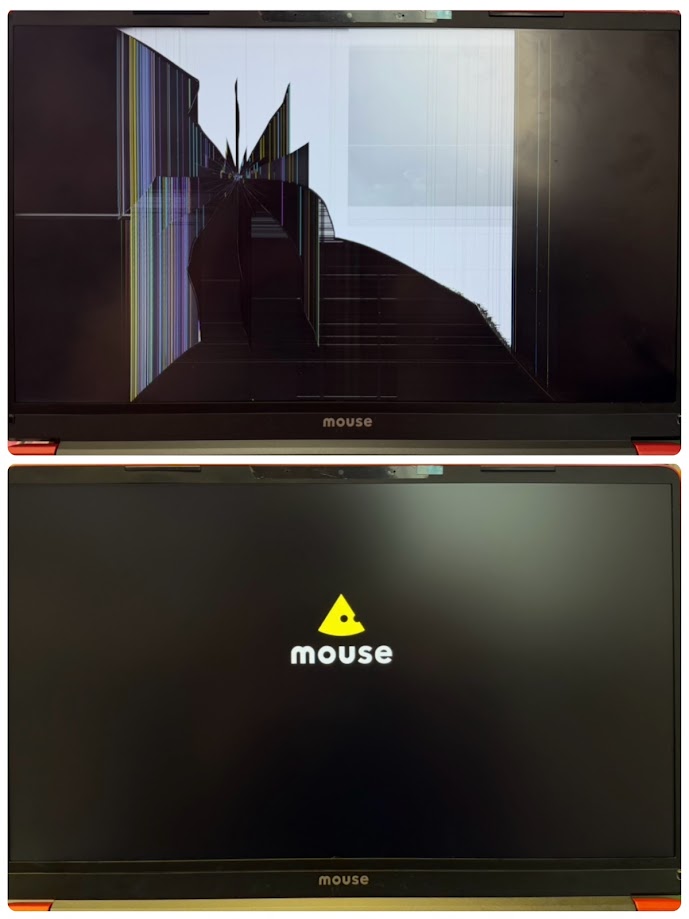 mouse X4-R5シリーズ（PCMNR54600HH32F-B）液晶交換修理を実施しました