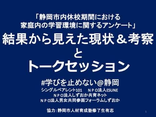「＃学びを止めない＠静岡」報告会の動画を公開しました！