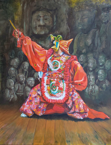 第９０回第一美術展出品　『宇佐神宮・鎮疫際』　　　２０１９年