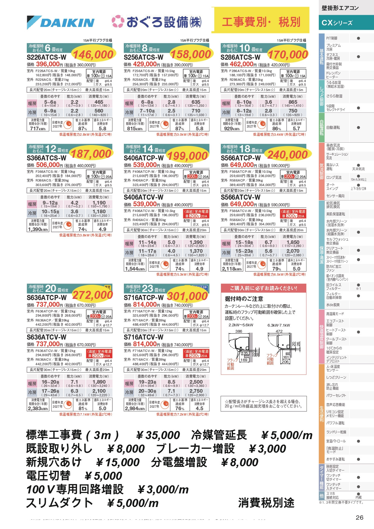 ダイキンCXシリーズ