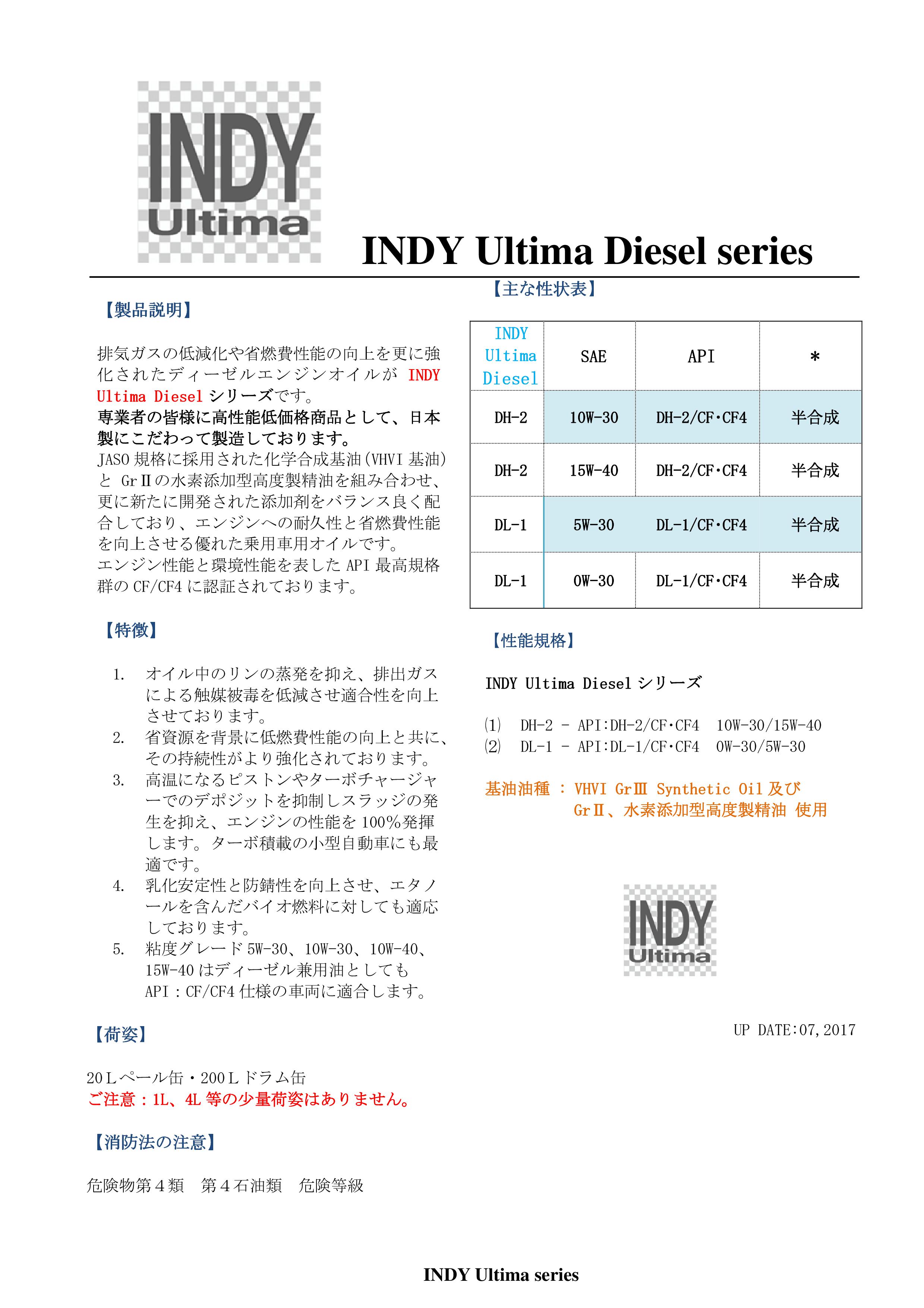 INDY Ultima Diesel　series.jpg