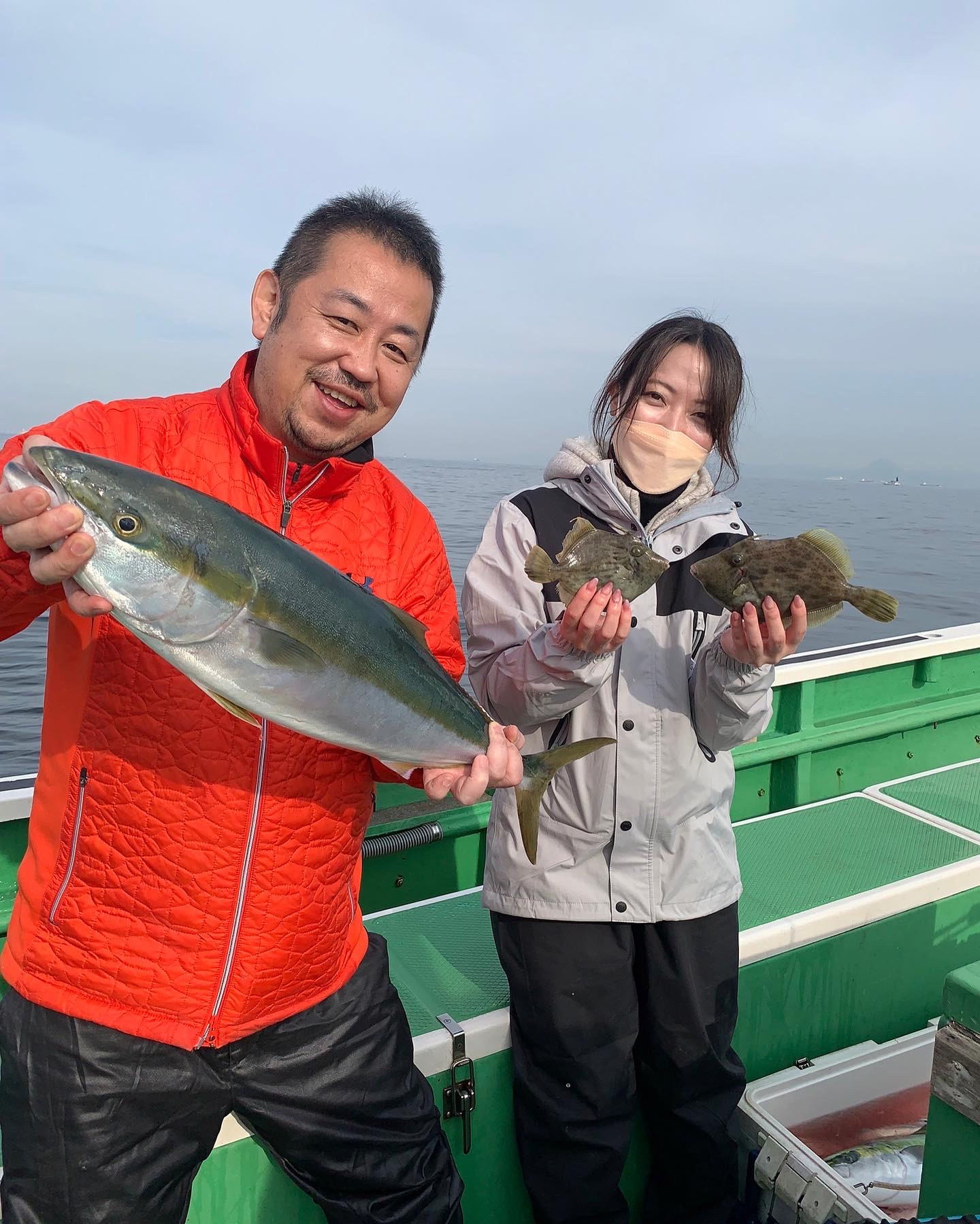 ワラサ→カワハギ 両魚種GET