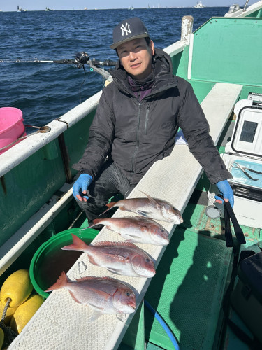 真鯛トップ4匹‼️ボウズなし