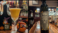かぼちゃのカクテルと、ハロウィンミード（ハチミツ酒）提供中です。（桜木町店）
