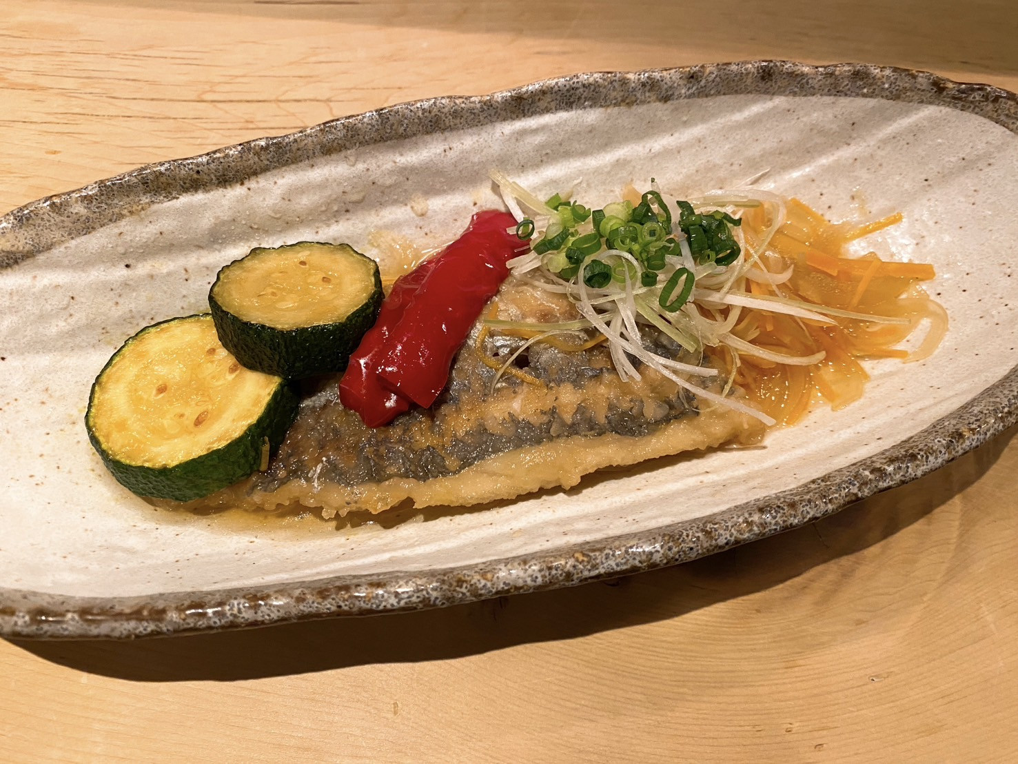 あじ南蛮漬け・fried horse mackerel marinated in spicy vinegar sauce・전갱이 튀김 절임・竹荚鱼南蛮腌