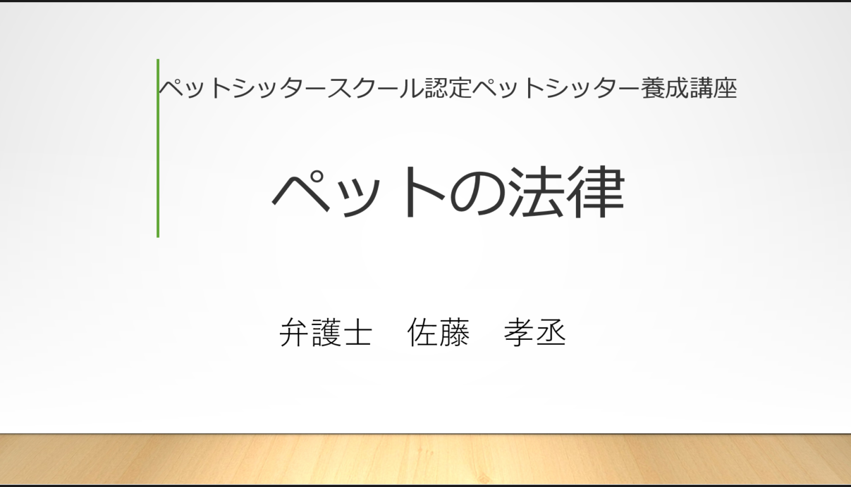 【講演報告】ペットシッター養成講座の講師を担当しました