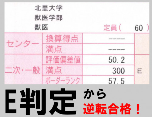 北里大学 獣医学科に合格する