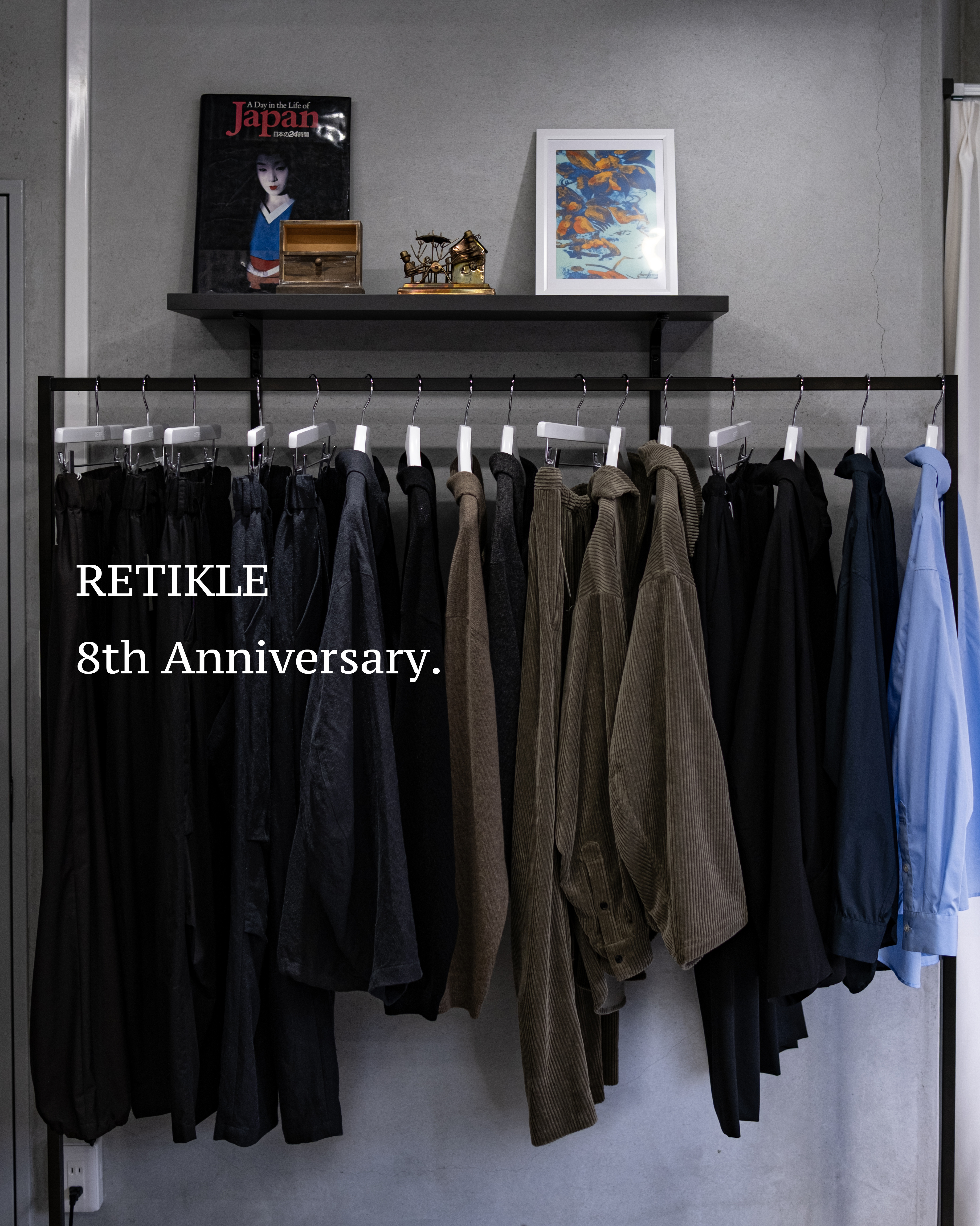 RETIKLE 8th Anniversary 10.10(Sat.)-10.12(Mon.) 8周年イベントのお知らせ。