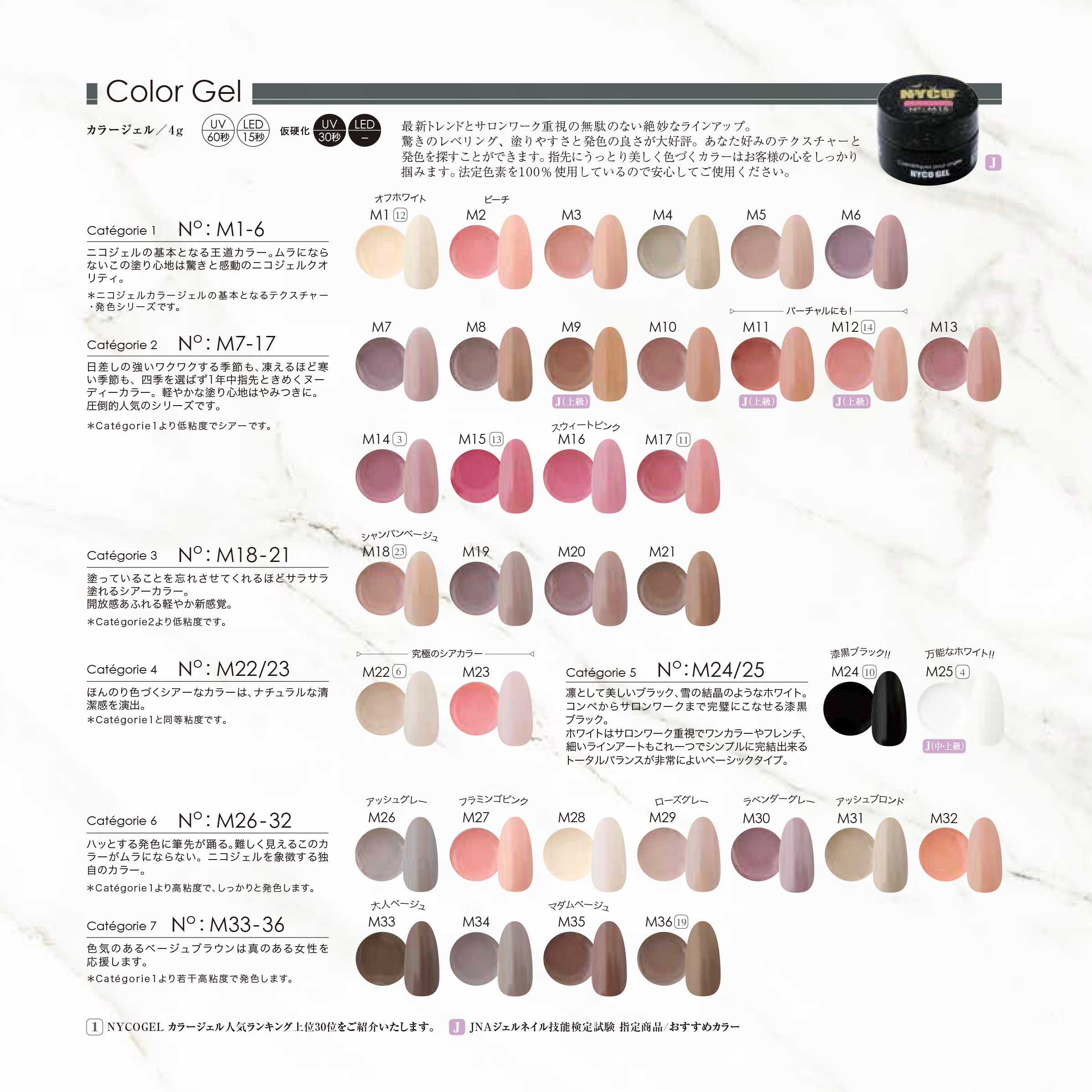 Color Lineup Nycogel