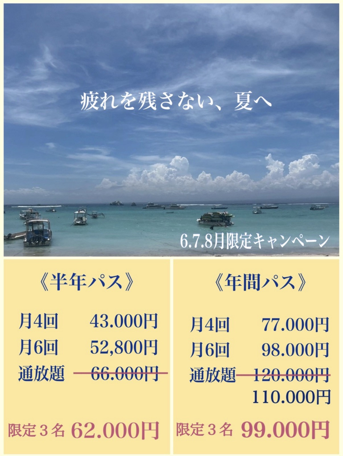 お得な年パス✤半パス