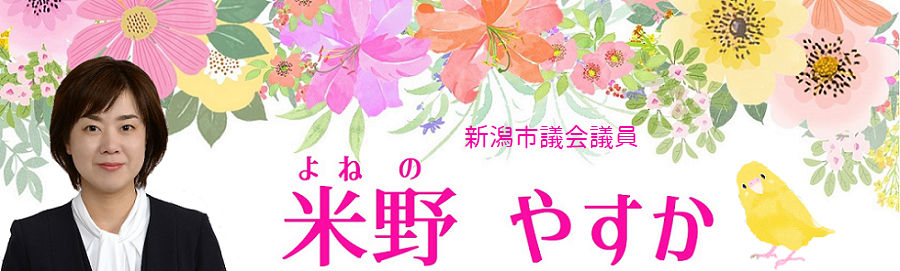 新潟市議会議員（北区）　米野やすか（米野 泰加／よねの やすか）