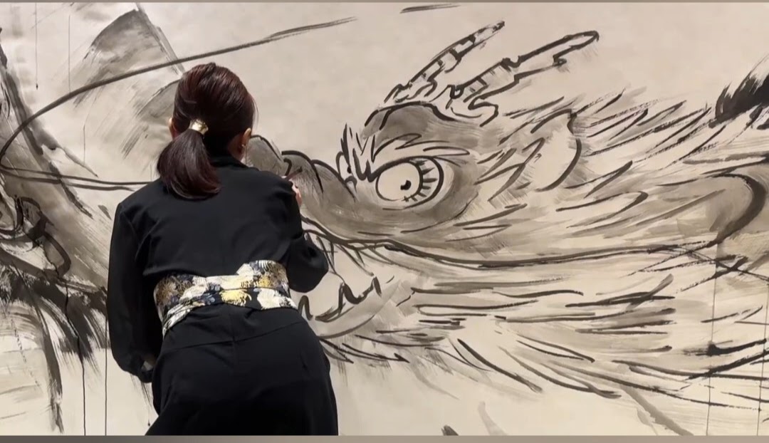 書道．墨絵パフォーマンス  八芳園