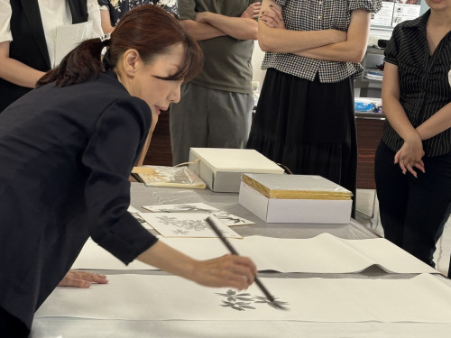 埼玉県国際課 海外向け墨絵ワークショップ