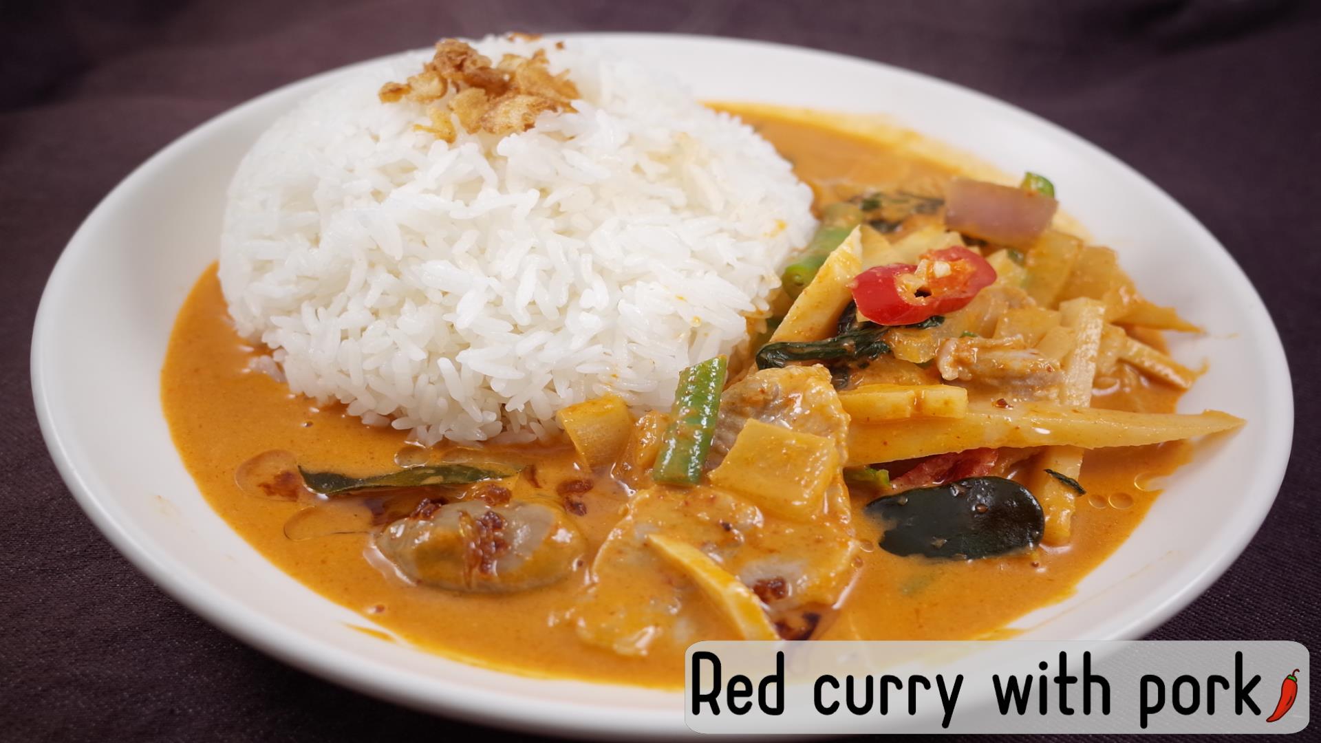 豚肉と竹の子のレッドカレー