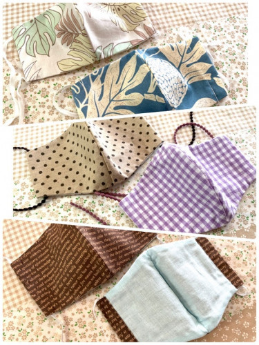 【minne新作出品】立体布マスク３点出品しました