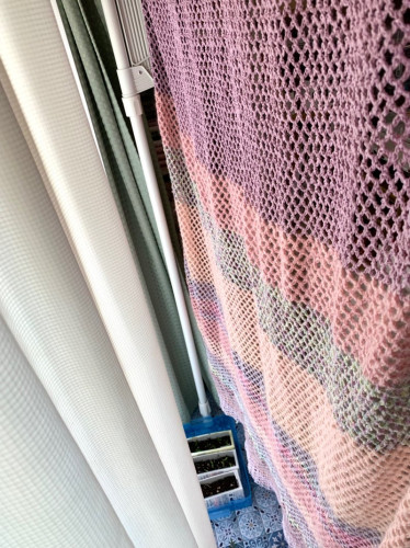 【ブログ更新】目隠し用のカーテン編み上がりました♪