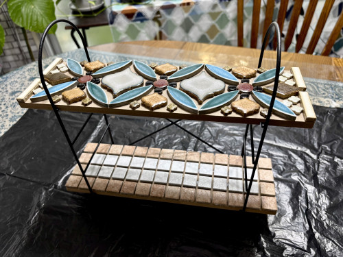 【ブログ更新】タイルでキッチンラック作り