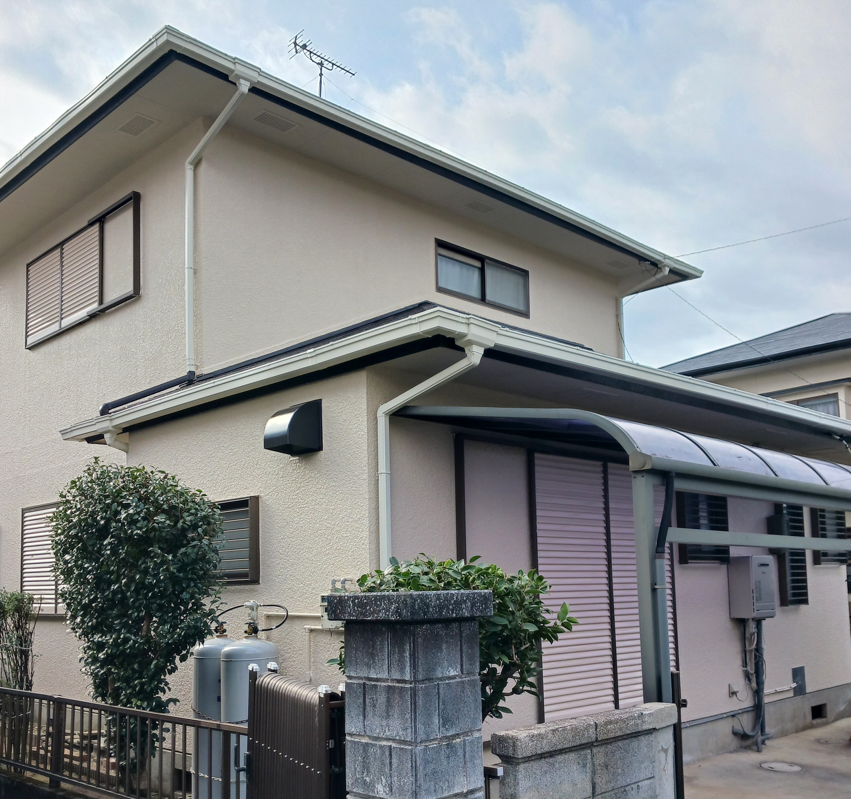 菊陽町a様邸　外壁、屋根塗装完了