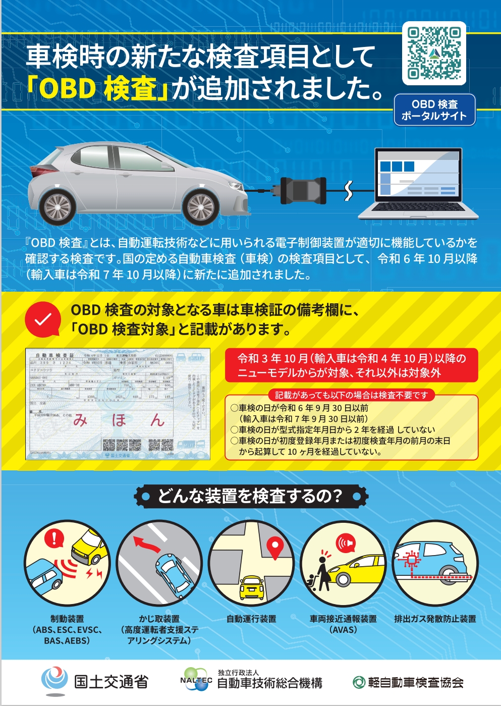 【車検】OBD検査がはじまりました