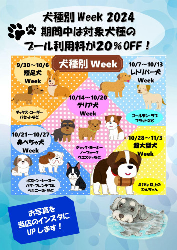 犬種別Week2024は９月３０日から！