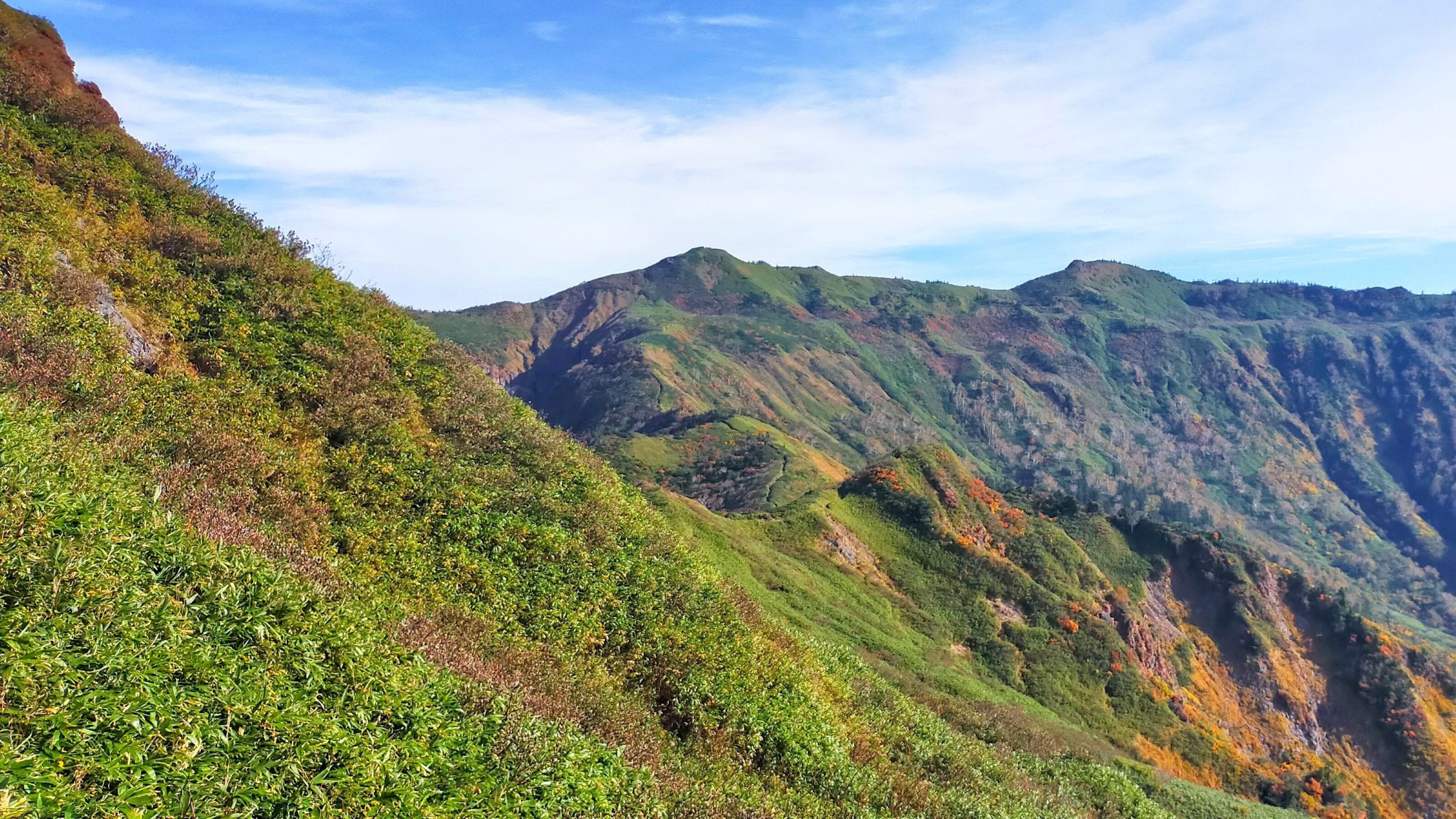上州武尊山スカイビュートレイル 高山域の稜線と山岳気象