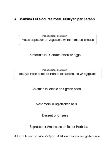 September,October menu