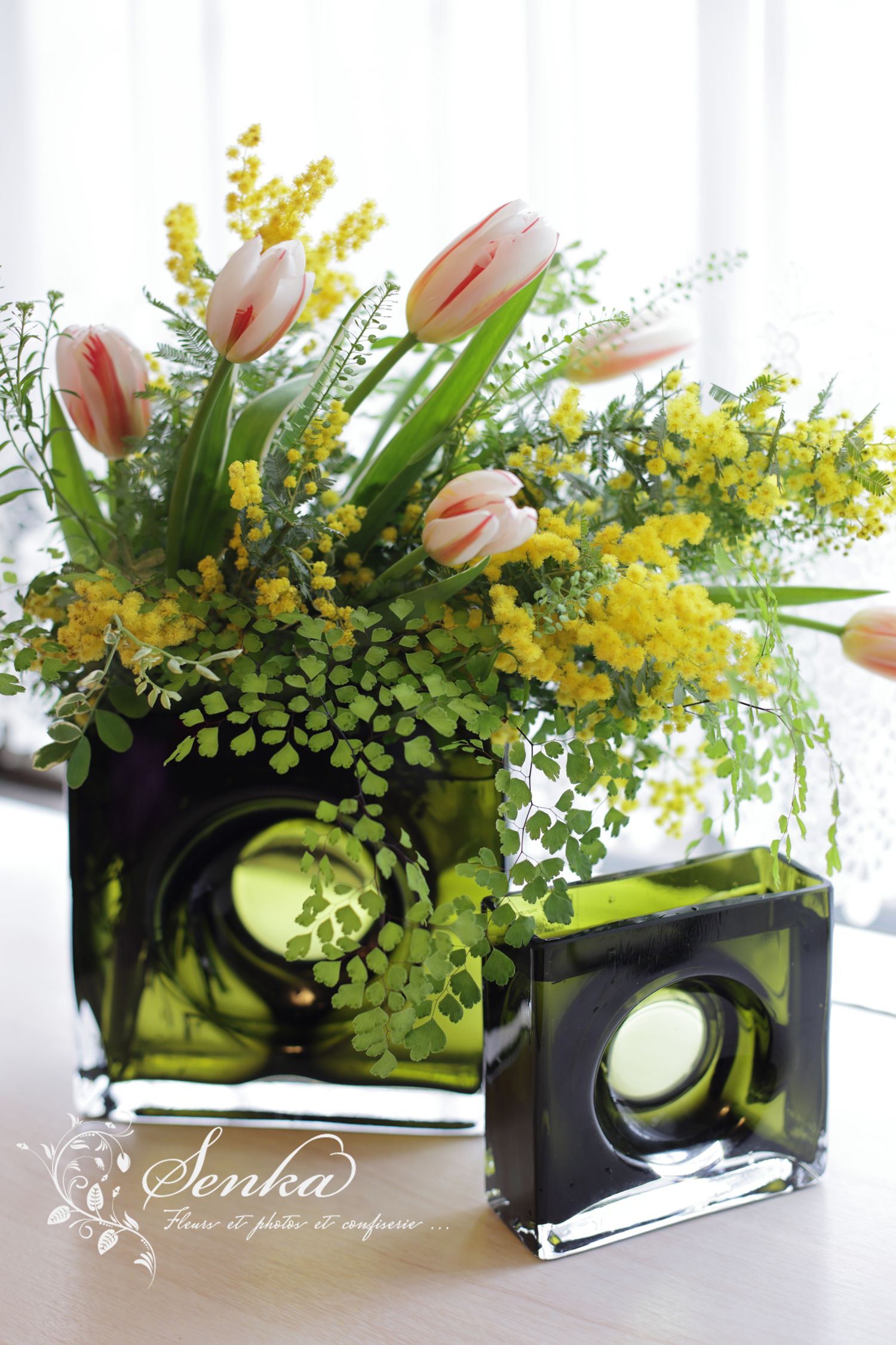 【アイロニー認定校・2月ミモザとチューリップのブーケオブリーク・開催しました】