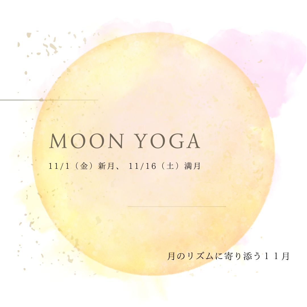 11/1（金）新月  11/16（土） 満月   moon yoga