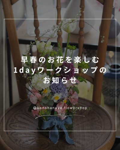 早春の1dayワークショップのお知らせ