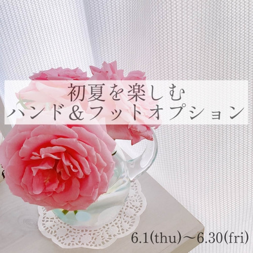 初夏を楽しむ『スペシャル ハンド＆フットオプション』6/1～6/30まで。