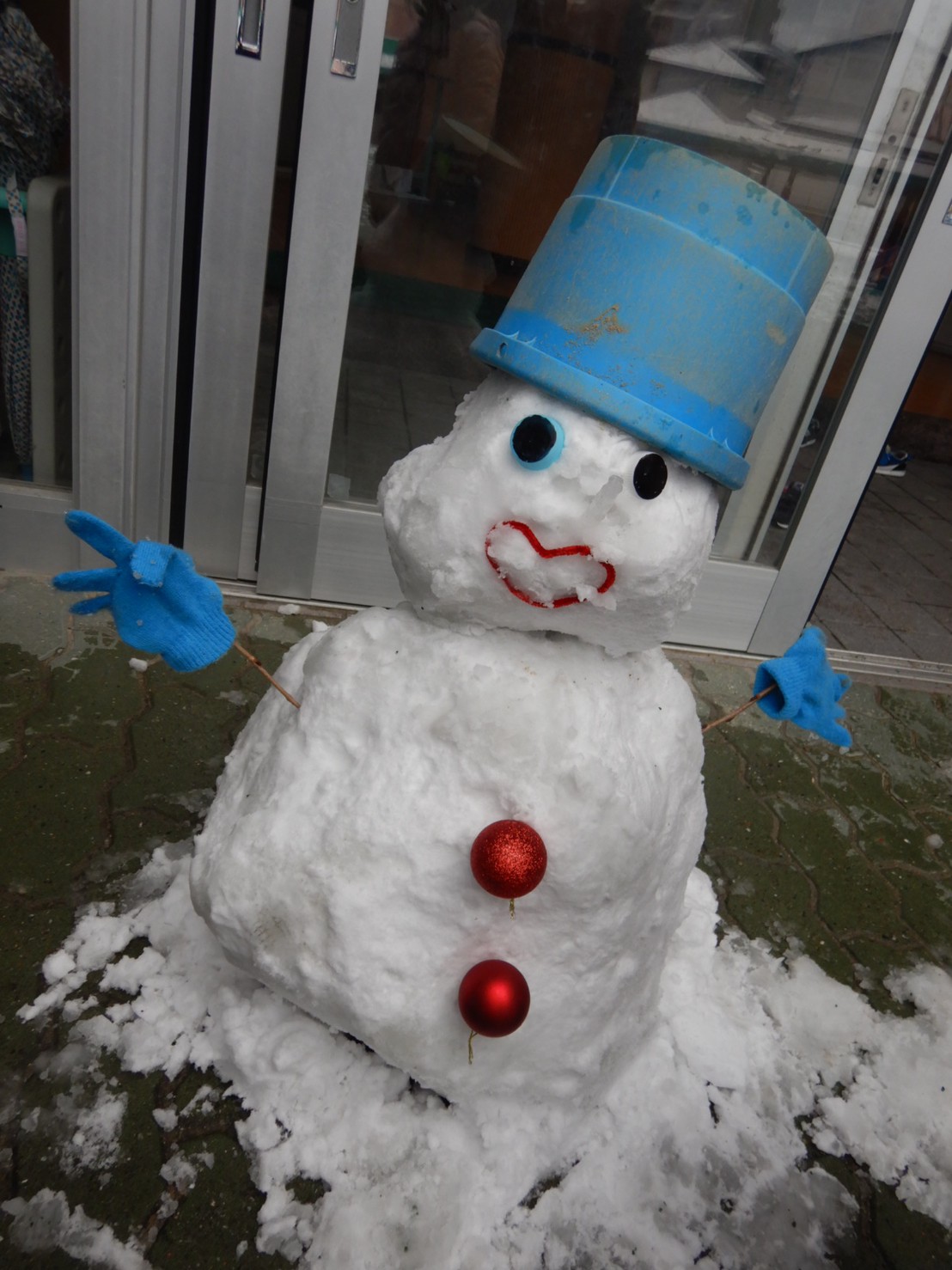 雪の日の始園式