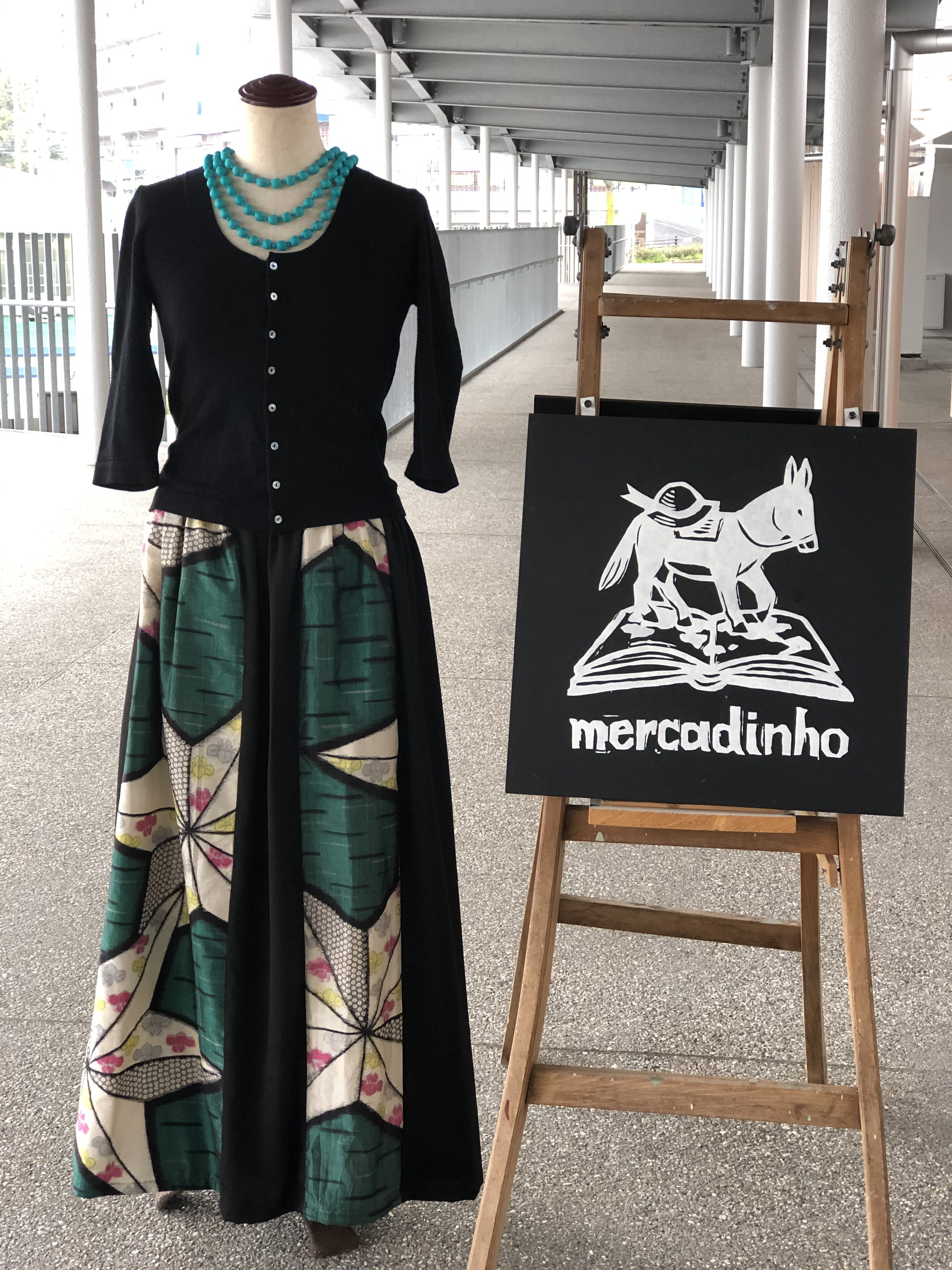 着物リメイクスカート完成 - メルカジーニョmercadinho世界の手しごと 