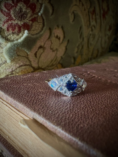 Sapphire, Blue moon stone, K10/SV925