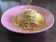 野菜だしのカルボナーラ