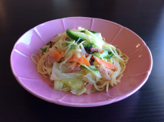 野菜のバターしょうゆパスタ