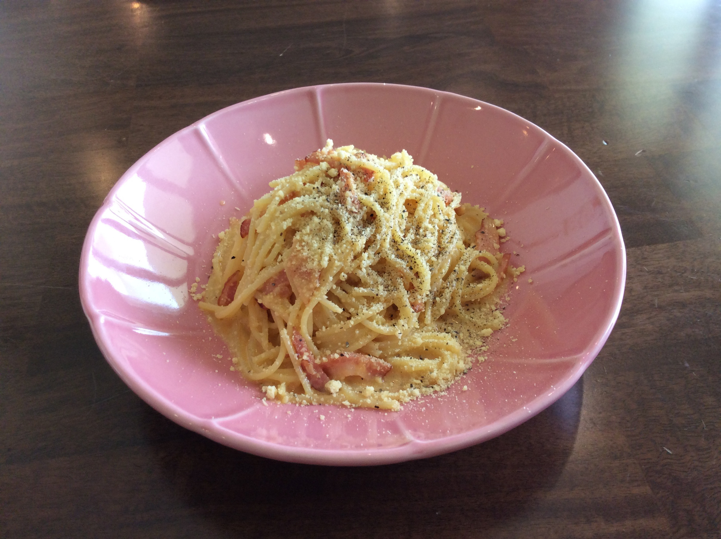 野菜だしのカルボナーラ