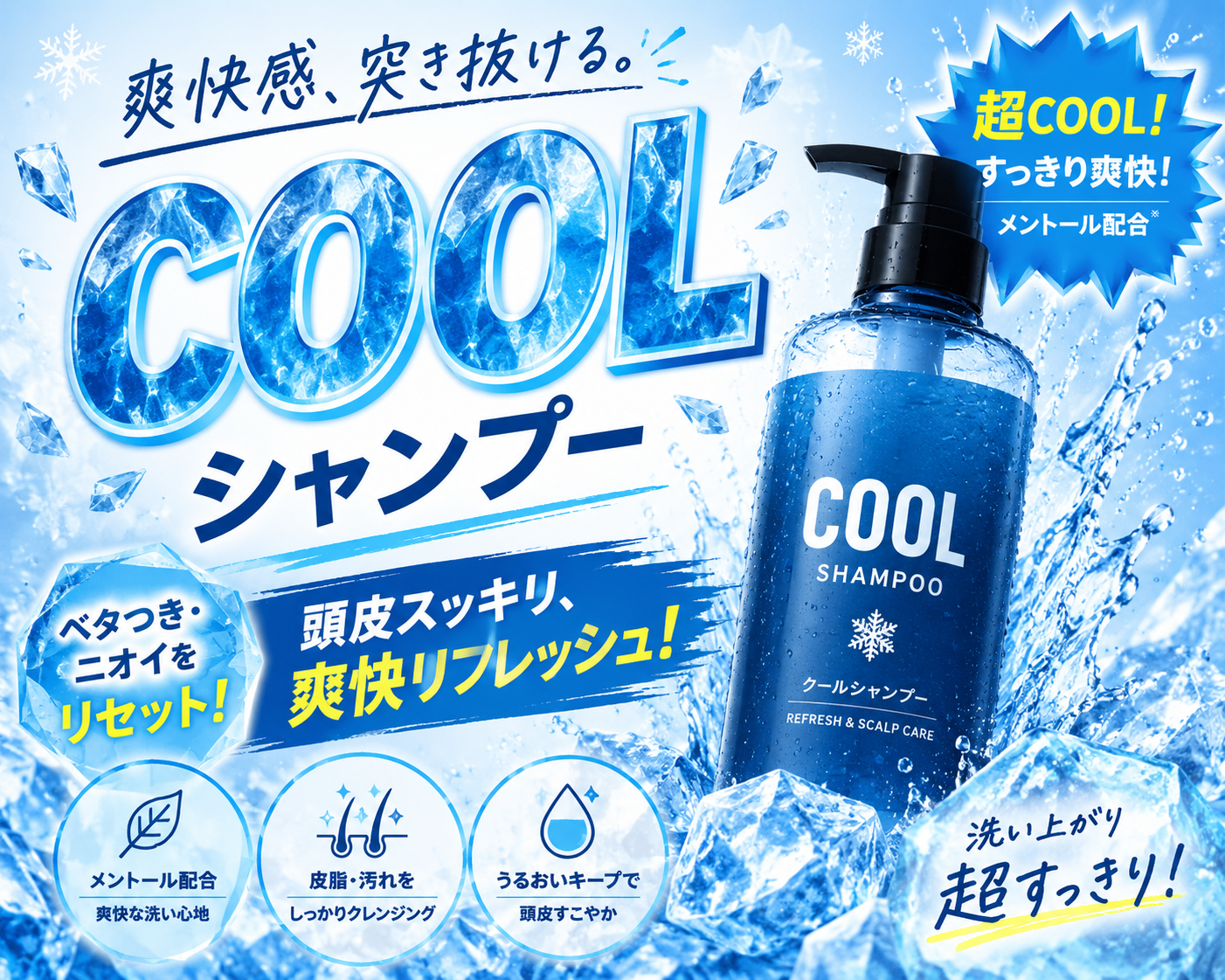 ひんやり爽快！夏のCOOLヘッドスパで頭皮に極上のご褒美を