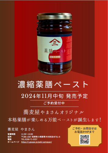 やまさんオリジナル「薬膳ペースト」ができました。