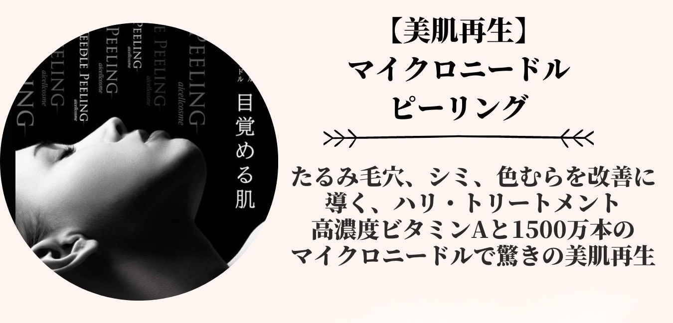 【美肌再生】ニードルピーリング 70分〜 - 栃木県那須塩原市 肌質改善