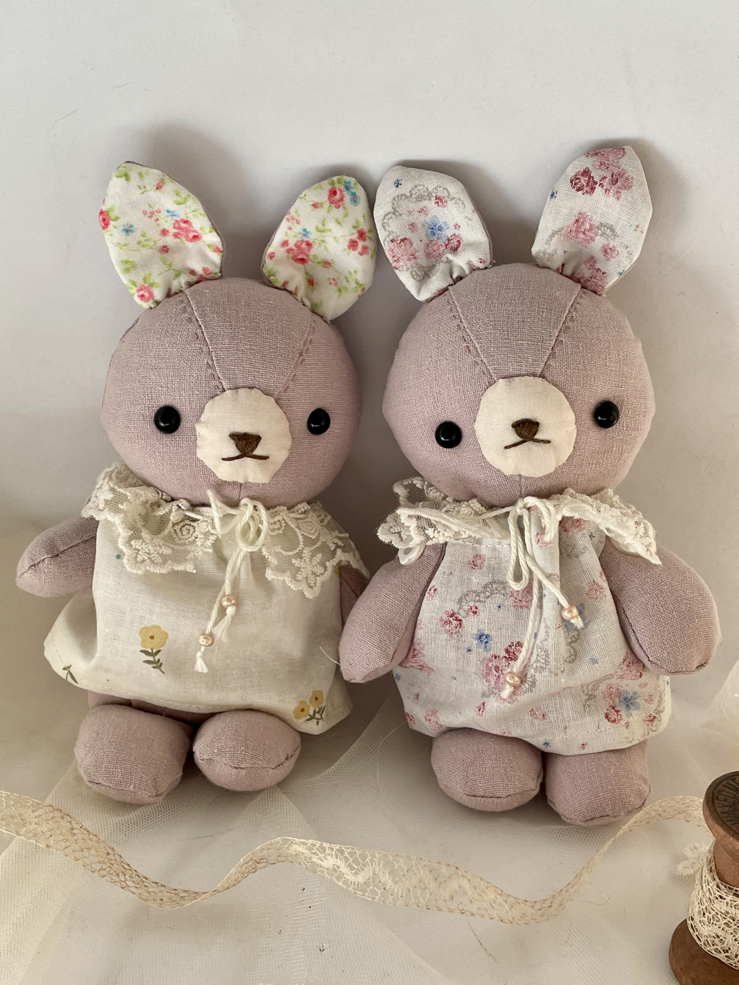 可愛いリネン素材のうさぎさん、出品　お家探しスタートです