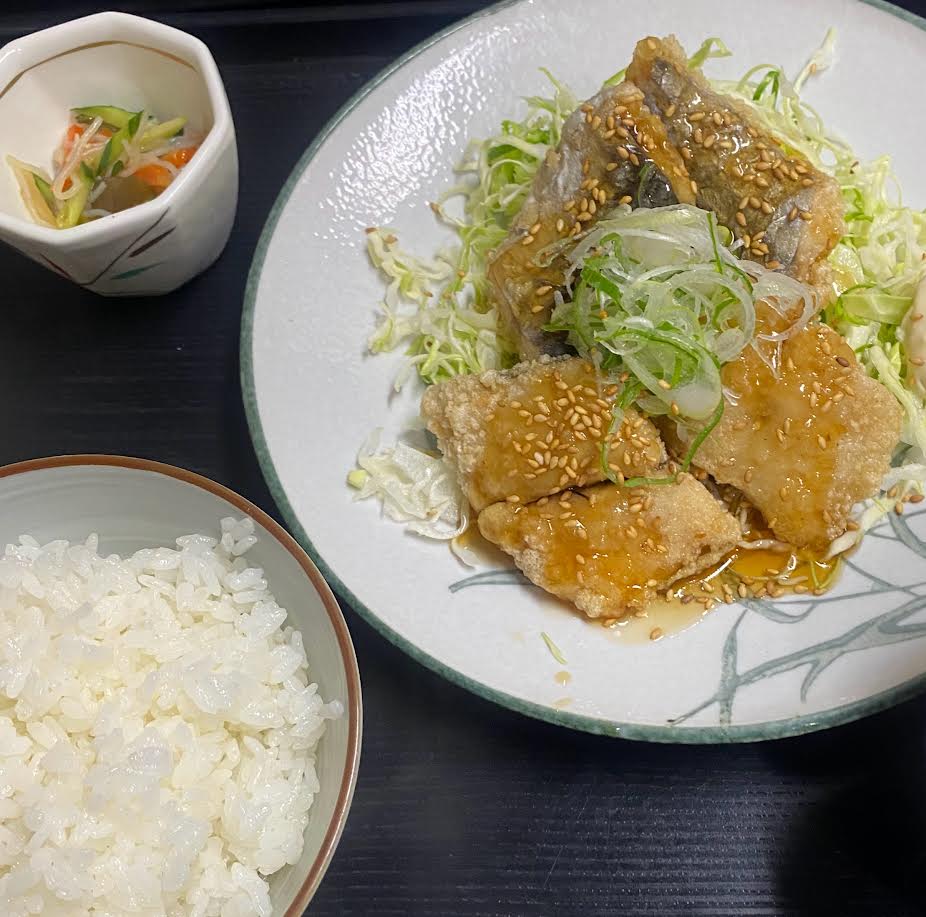 白身魚の甘酢あんかけ定食