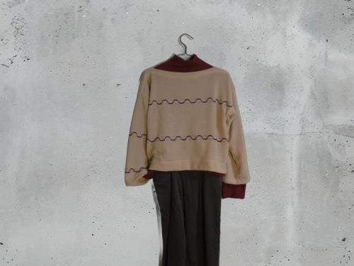 重ね着用ボートネックチュニック