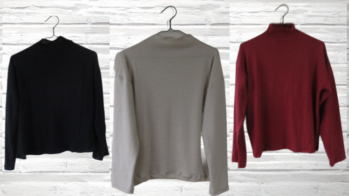 重ね着インナー　ルーズネックシャツの簡単な作り方