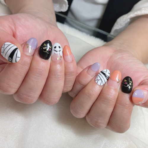 ハロウィンネイル👻🎃