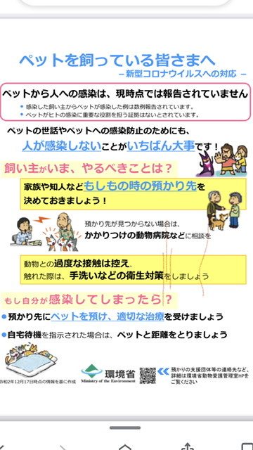 新型コロナに感染された方のお預かりについて