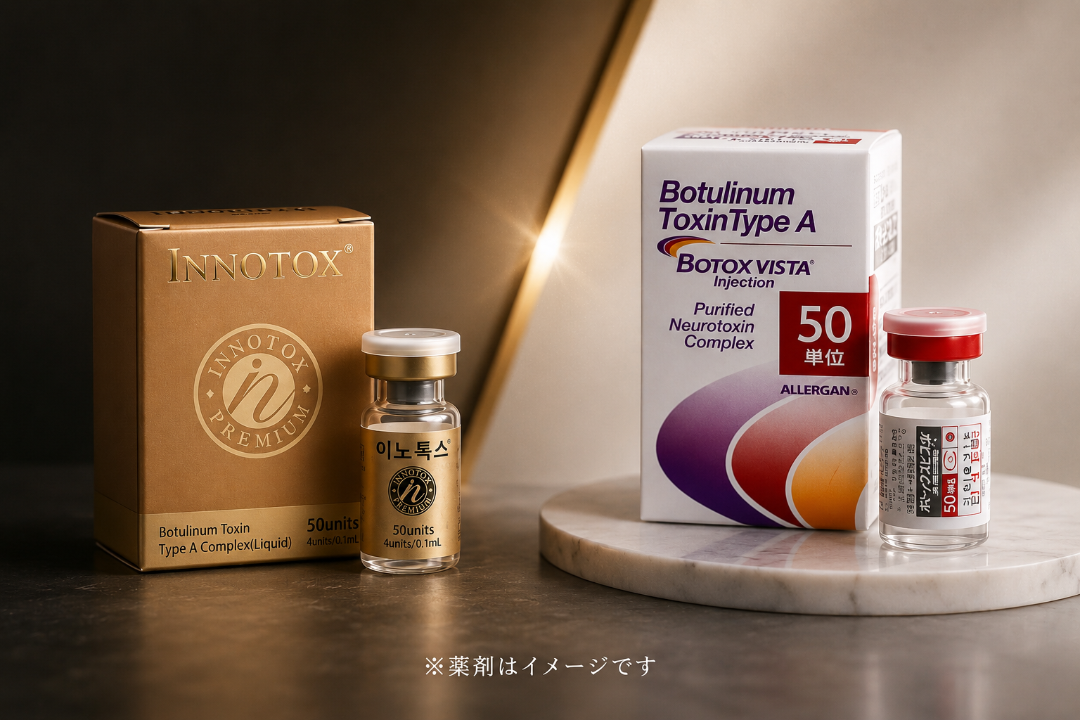 韓国製と米国製のボトックス製剤