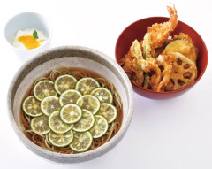 【夏の人気】すだちそばと小天丼