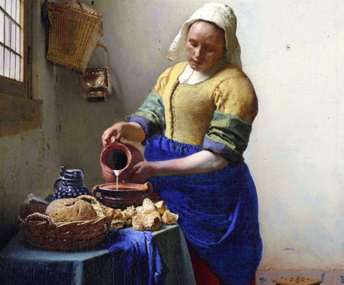 036-牛乳を注ぐ女（1657～60年頃制作）